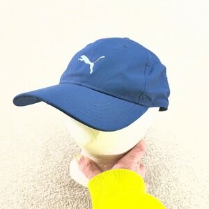 Puma Golf Hat Mens OSFA Navy Blue Performance Adjustable Strapback Cap